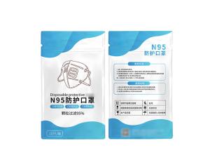 China Resealable Face Mask VMCPP Disposable Plastic Packaging Bags wholesale