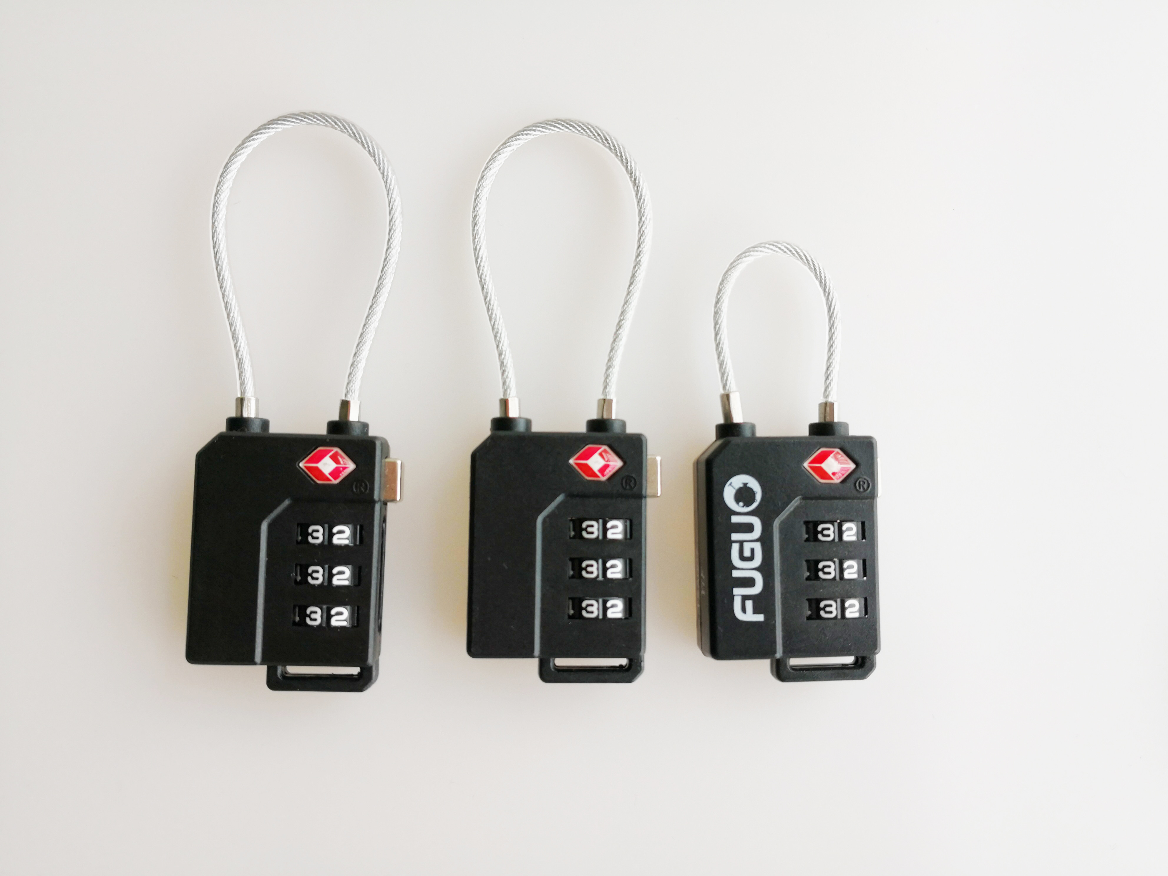 Professional TSA Approved Cable Locks , 3 Number Combination Lock For Tent