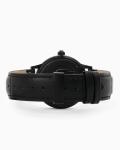 Black Men Leather Wrist Watch , Mens Classic Leather Strap Watches