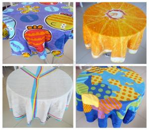 China Round Circle Beach Towel 100% cotton yarn dyed and front side reactive print Beach towel wholesale
