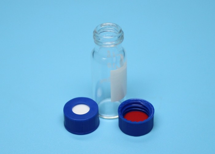 1.5ml Transparent Chromatographic Screw Top Glass Bottle With Plastic Caps
