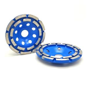China Abrasive Double Row Diamond Cup Wheel 150mm 180mm 230mm wholesale