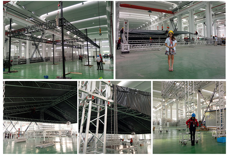 Anti Slip Catwalk Tempered Glass Stage Show Aluminum Frame Loading