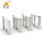 SUS304 Automatic High Speed Glass Turnstile Doors Pedestrian Access Control 60HZ