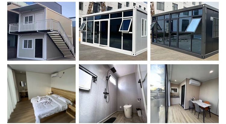 Reasonable Breathable Container House with Security Door and 1 Bedroom Detachable Material Solution