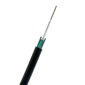 China GYXTW Uni Tube Armored Underground Fiber Optic Cable G652D OM1 OM2 OM3 Black Jacket wholesale