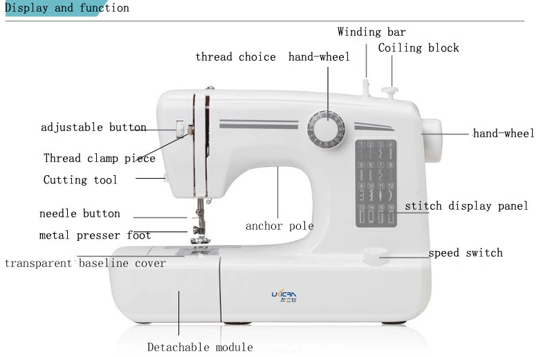 Family Automatic Sewing Thread Winding Machine with 2.5mm Max. Sewing Thickness