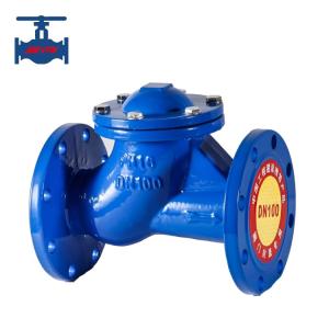 China Ductile Iron Rubber Wrapped Ball Slide Check Valve For Sewage Pipeline wholesale