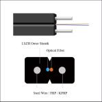 GJXH 2 Cores FTTH Indoor LZSH Sheath Fiber Optic Cable Drop Cable