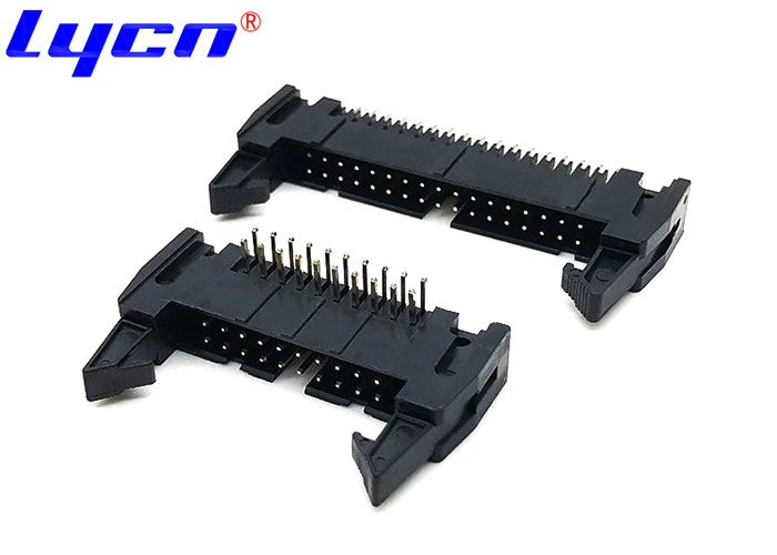 Latch 2.54mm Pitch Ejector Header 2.0 AMP DIP 90 / 180 Degree For PCB Board