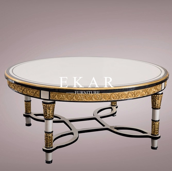 Spanish royal family wooden natural solid wood antique coffee table FLN-M-CJ202
