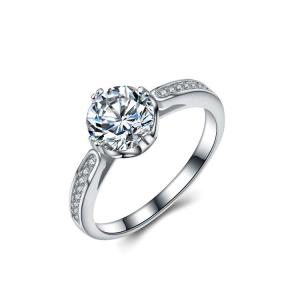 China Sterling Silver Brilliant Cubic Zircon Wedding Engagement Ring (RE585) wholesale