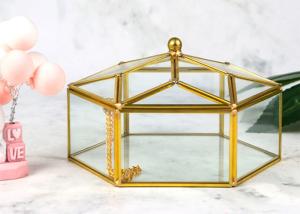 China Glass lipstick Cosmetic storage box Clear glass jewelry storage box window display Skincare dustproof storage box wholesale