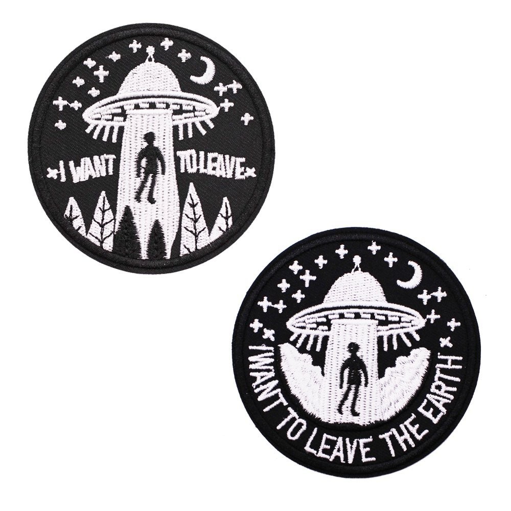 NASA Patches Polyester Custom Woven Patches Embroidered For Garment
