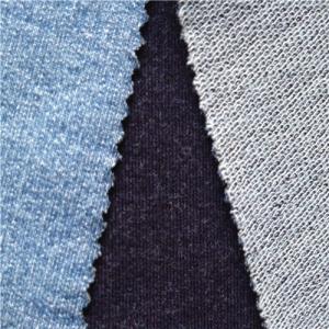 China 250gsm cotton spandex knit denim like fabric wholesale