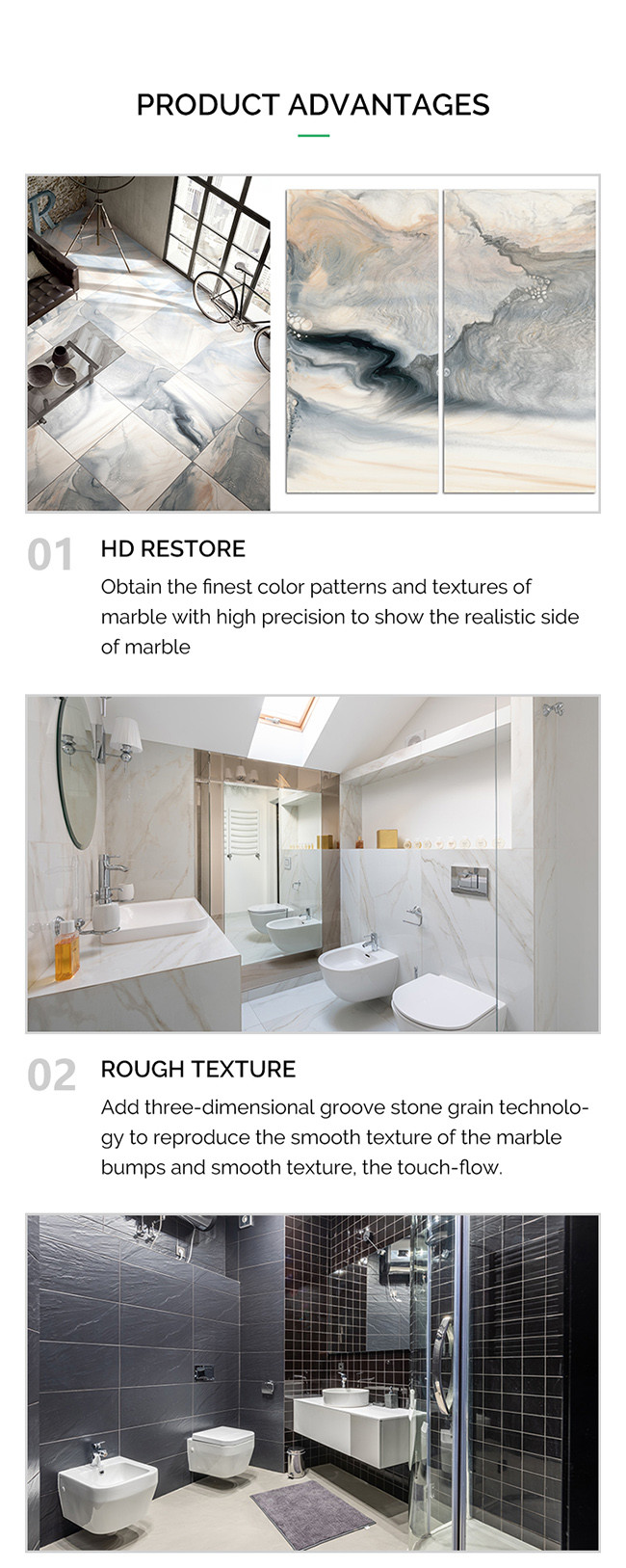 24X24' 9.5mm Polished Porcelain Tiles Plain Ivory Vitrified Soluble Salt 800x800mm