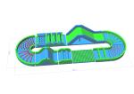 Outdoor commercial adult gaint inflatable obstacle course kids bouncer castle