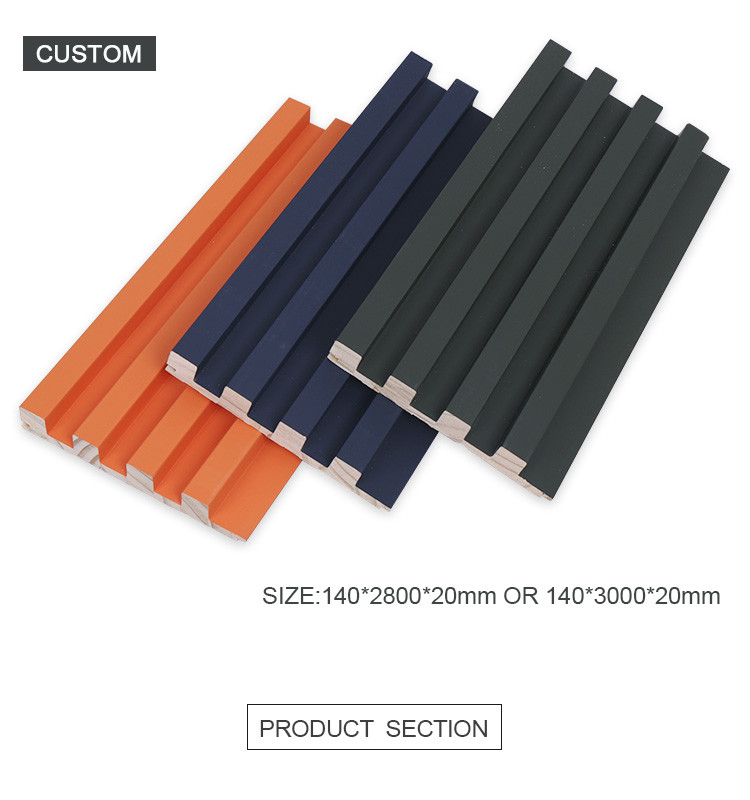 Insect Resistance WPC Grating Board WPC Fluted Wall Mould Proof