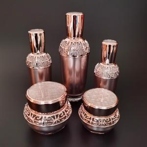 China Pink PMMA Acrylic Refillable Pump Bottle With Smooth Cap 100ml wholesale