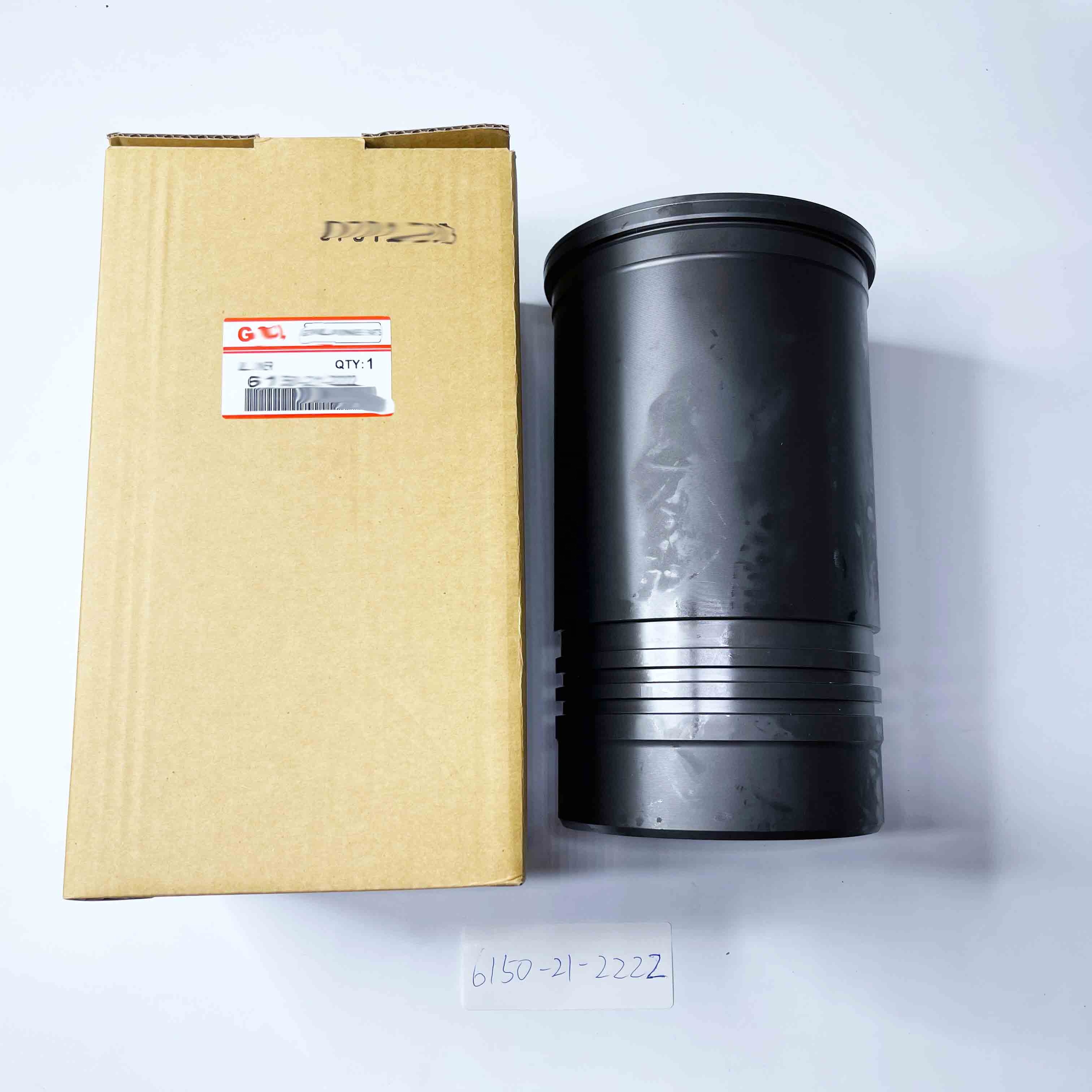 Excavator 6D125 Engine Cylinder Liner 6150-21-2222 with Online Support After Service