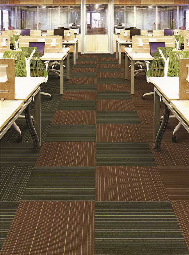 Commercial Office Carpet Tiles / Patterned Commercial Carpet For Meeting Room