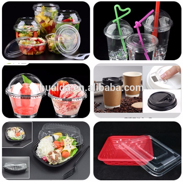 PP plastic fast food lunch bowl box lid forming machine