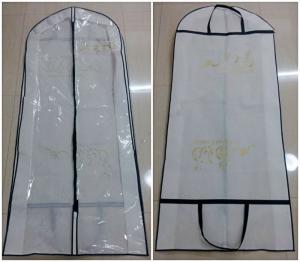 China Non Woven Handle Long Hanging Clothes Garment Bags Collapsible Silk Screen Printing wholesale