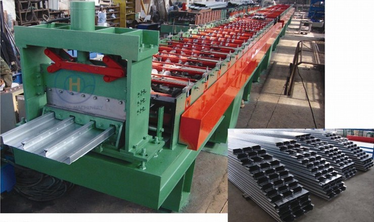 Chain Drive Floor Deck Roll Forming Machine / Roll Former High Speed 8 - 20 M / Min
