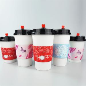 China Single Wall White Eco friendly Insulated Disposable Double Wall Paper Cups / Cell Phone Card Sleeves on sale