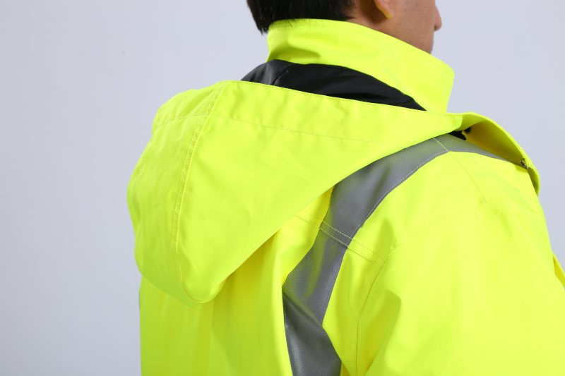 300D Oxford Multi Function Cold Weather Workwear 7 In 1 Hi Vis winter Softshell Jacket