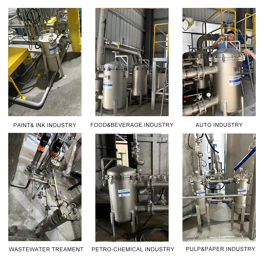 Bag Type Stainless Steel High Efficiency Pre Filtration Oil Filter With Housing For Edible Oil