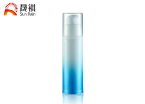 China Plastic Pump Dispenser Bottle Foundation Pump Bottle Round Shape Blue SR2107B wholesale