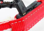 Adjustable Safety Nylon Rechargeable LED Dog Collar With USB Cable