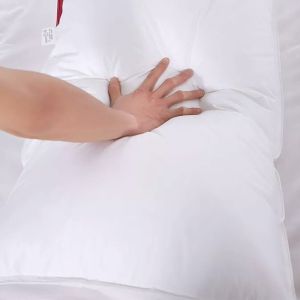 Massage White Soft Hotel Pillows With Fiber Filled Plain Style