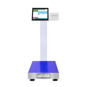 China 15 Inch Screen 15-200kg Seafood Processing Dock Android Print Label Scale for Market wholesale
