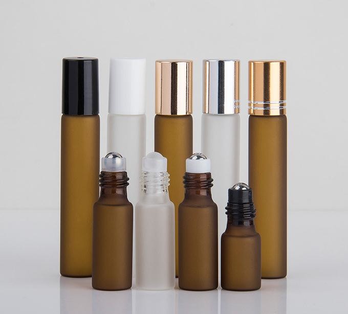 Aluminum Cap Glass Roll On Bottles For Essential Oils 5ml 10ml