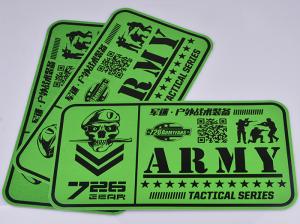 China Custom printed green and black color outdoor UV resistant army tactical series advertising sticker decal wholesale