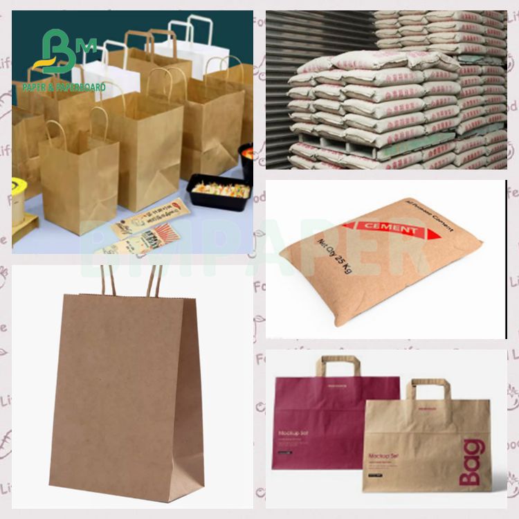 120gsm Strong High Tear Resistance Brown Cement Kraft Paper Roll