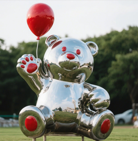 Cartoon Character Sculpture Decoration Stainless Steel Statue Arts and Crafts Gifts