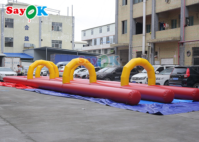 Outdoor Inflatable Slide Attractive Entertainment 20m Giant Inflatable Water Slide For Amusement Park