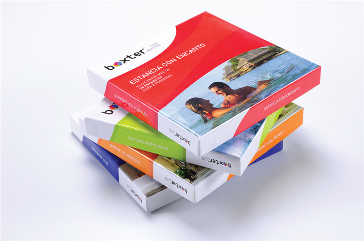 Gloss Lamination Rigid Carton Box Printing , Rectangle Cardboard Lid And Base Box