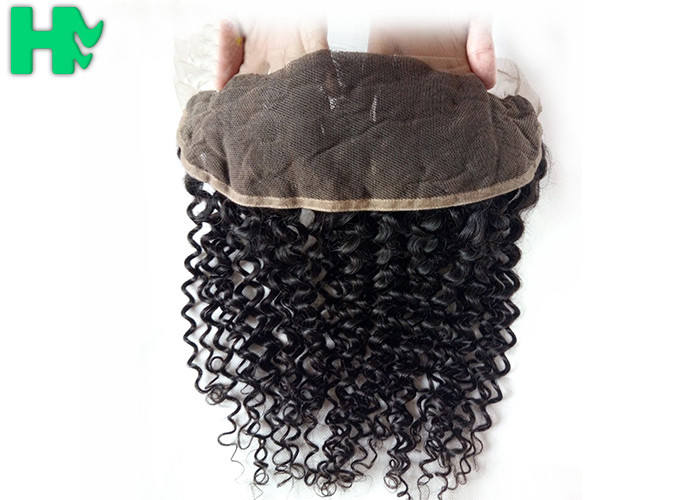 100% Human Virgin Hair 13*4 Closure Deep Curly With Baby Hair 8-24 inch