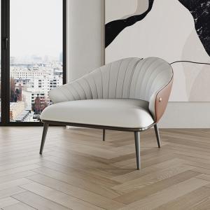 China 75cm Leisure Leather Lounge Chair Hotel Furniture Wooden Lounge Chair wholesale