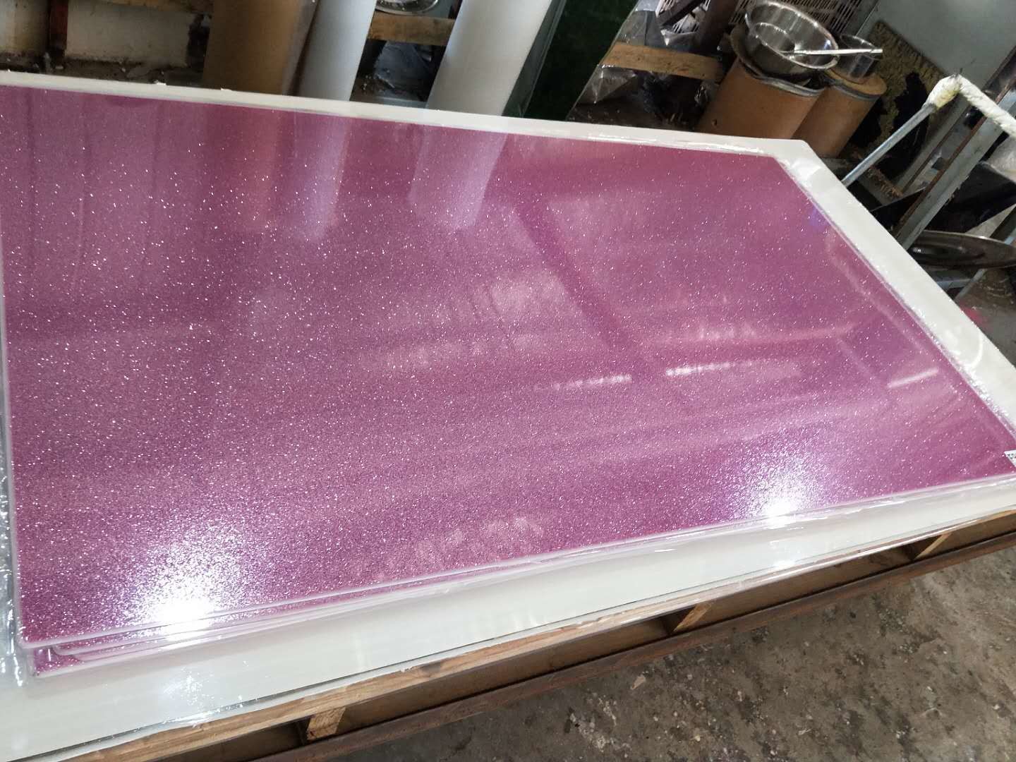 1220x2440x3.0mm Perspex Glitter Acrylic Plastic Sheet Sparkle Design Gold