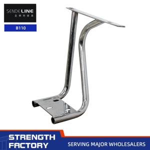 China Universal Office Chair Armrest Replacement Chrome Plated Iron Chair Handrail 20mm dia wholesale