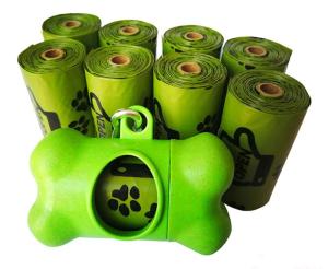 China Custom EPI Printed Biodegradable Dog Poop Bags Large Capacity With Dispenser wholesale