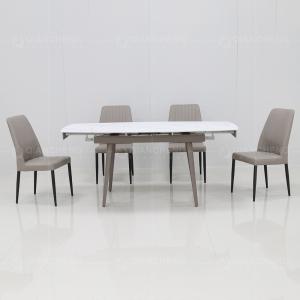 China Modern Home 1.1CBM SS Steel Furniture 4 Seater Extendable Dining Table Set wholesale