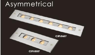 6 * 2W IP67 Recessed LED Linear Inground Wall Washer Lamp with Symmetrical Light