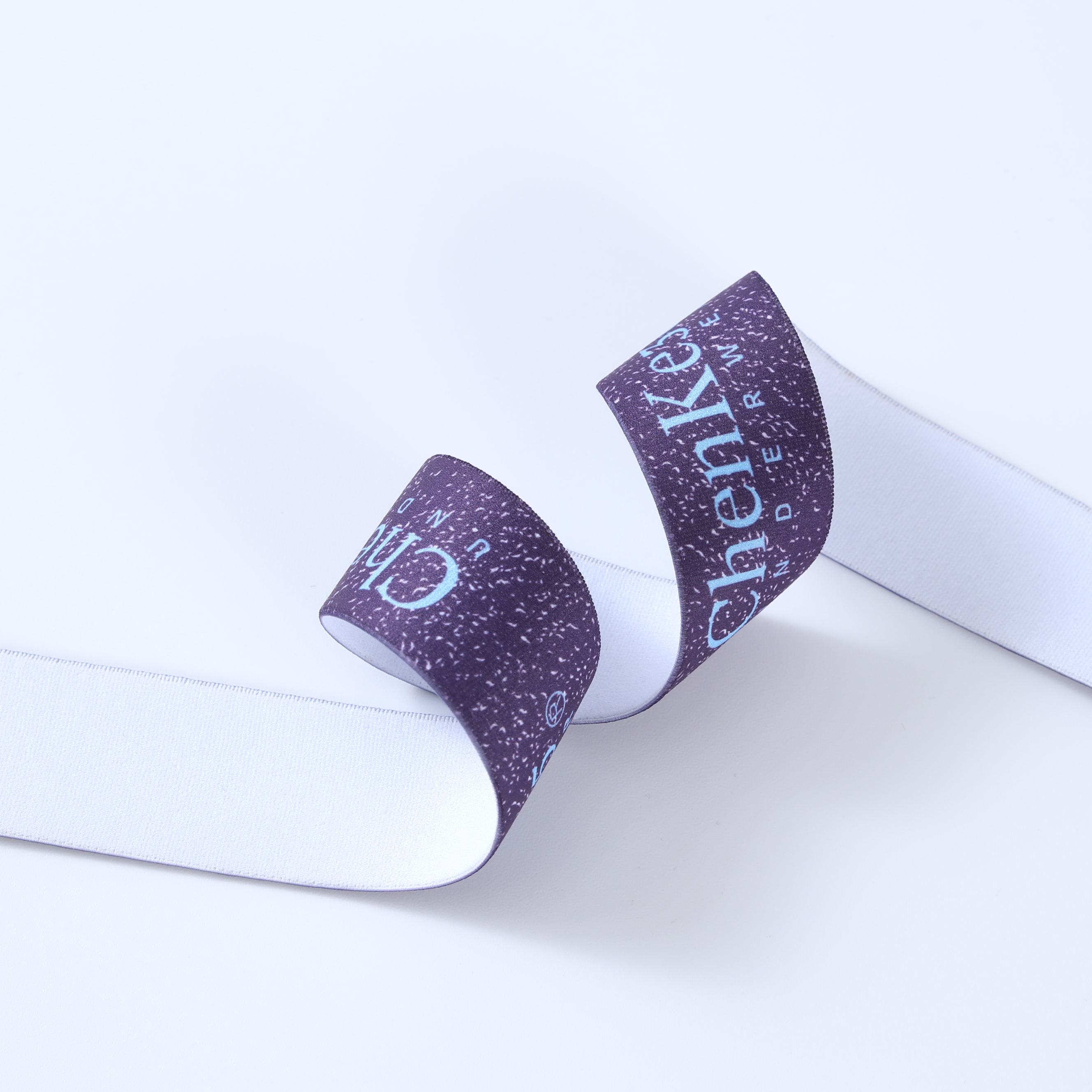 Factory custom logo printing elastic band webbing tape print logo for waist band man underwear boxer