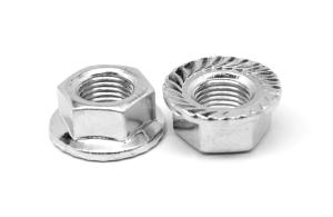 China JIS B1190 ISO4161 Carbon Steel ZP Hexagon Nuts With Flange wholesale